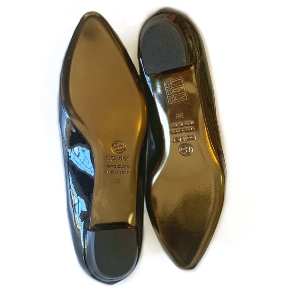 NEW Botkier Halla Black Patent Leather Flats 38 - Picture 3 of 4